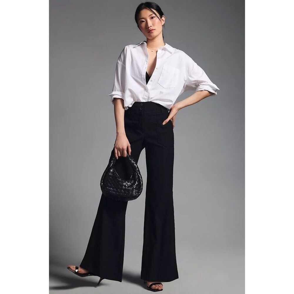 Anthropologie The Naomi Wide-Leg Flare Pants by Maeve Black 16P NWT